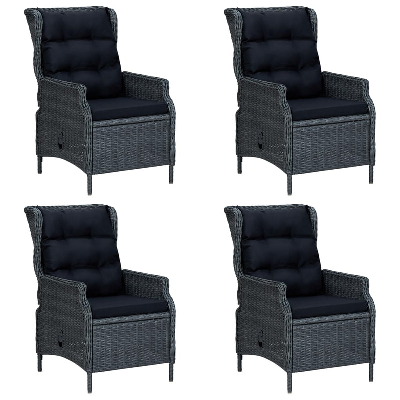 vidaXL 5 Piece Garden Dining Set Dark Grey
