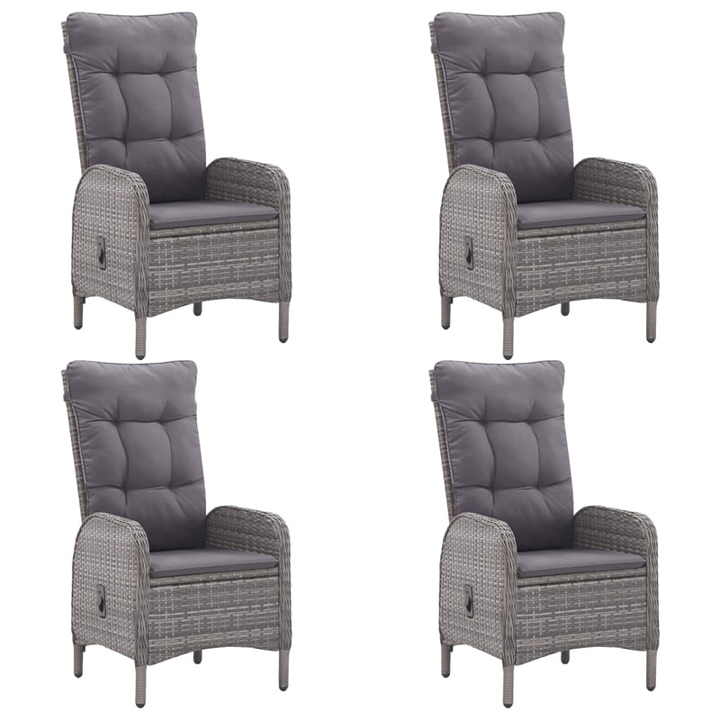 vidaXL 5 Piece Garden Dining Set Grey