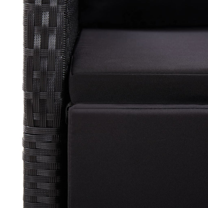 vidaXL 5 Piece Garden Dining Set Black