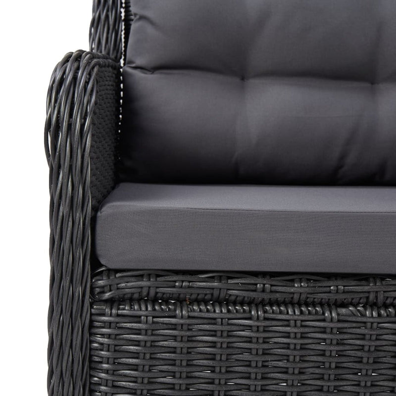 vidaXL 5 Piece Garden Dining Set Black