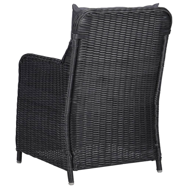 vidaXL 5 Piece Garden Dining Set Black