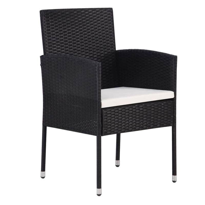 vidaXL 5 Piece Garden Dining Set Black