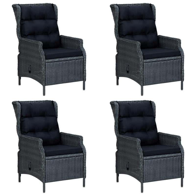 vidaXL 5 Piece Garden Dining Set Dark Grey