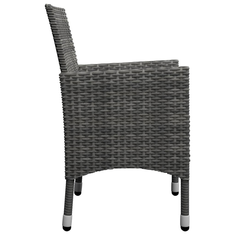 vidaXL 9 Piece Garden Dining Set Grey