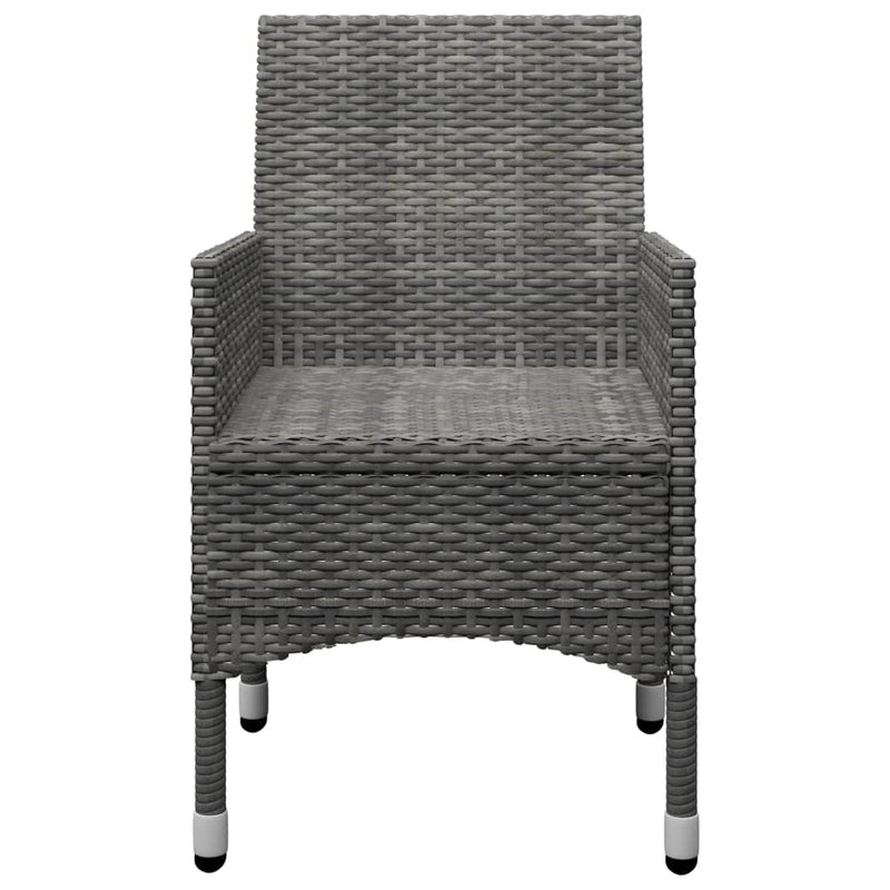 vidaXL 9 Piece Garden Dining Set Grey
