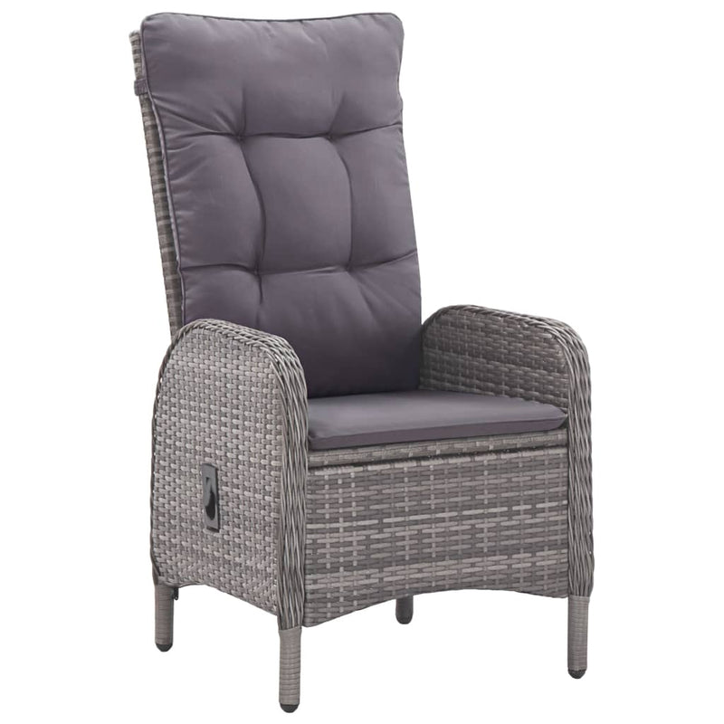 vidaXL 9 Piece Garden Dining Set Grey