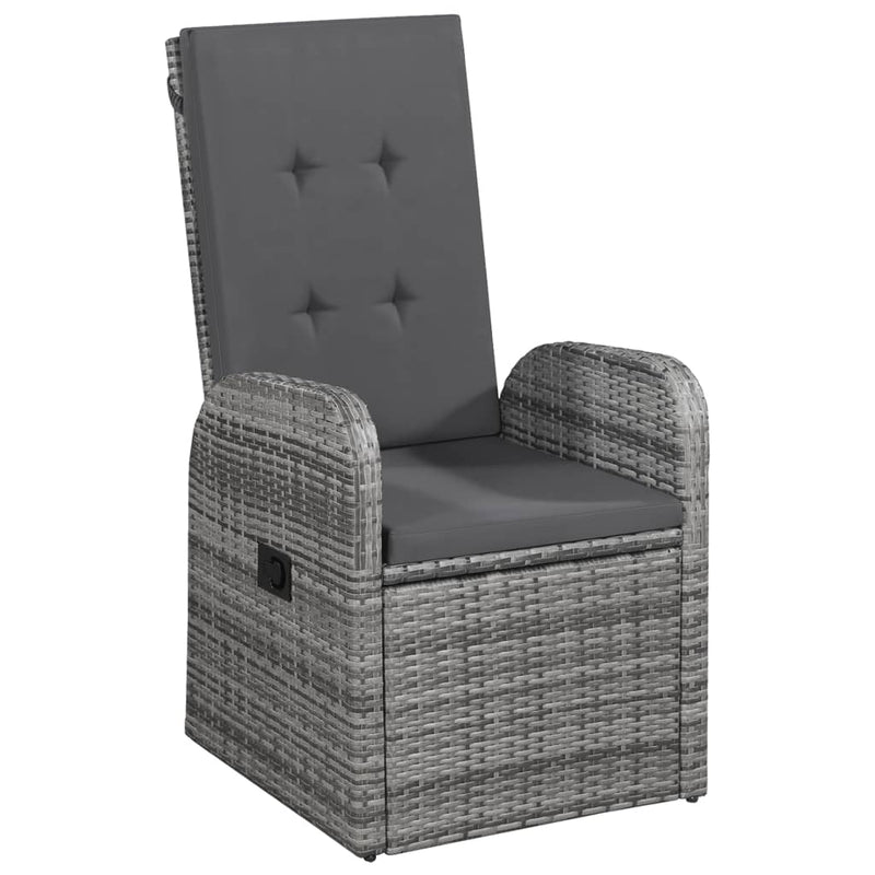 vidaXL 7 Piece Garden Dining Set Grey