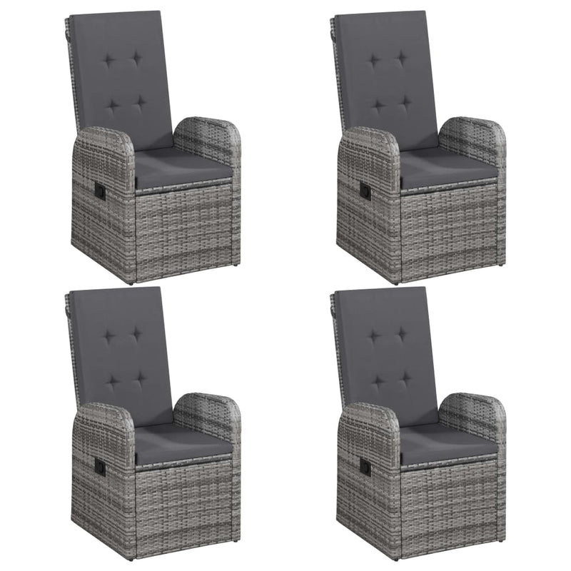 vidaXL 7 Piece Garden Dining Set Grey