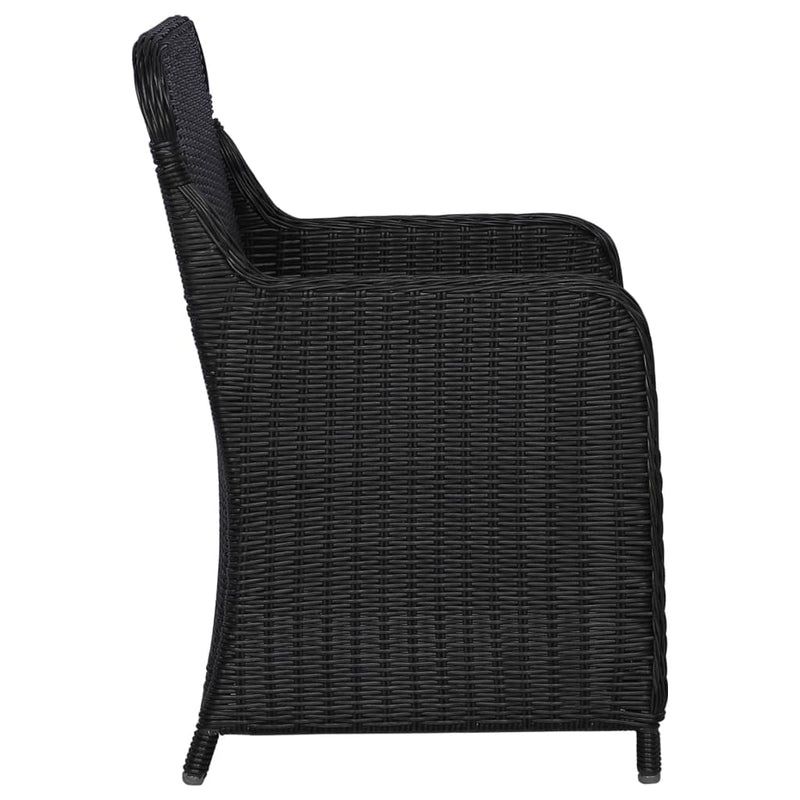 vidaXL 7 Piece Garden Dining Set Black