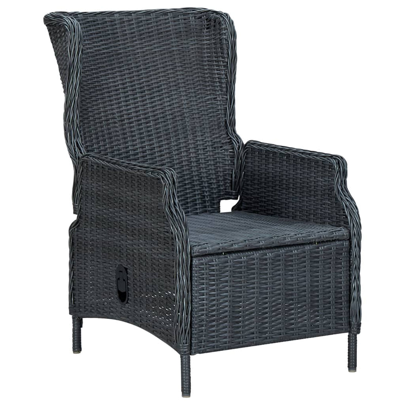 vidaXL 9 Piece Garden Dining Set Dark Grey