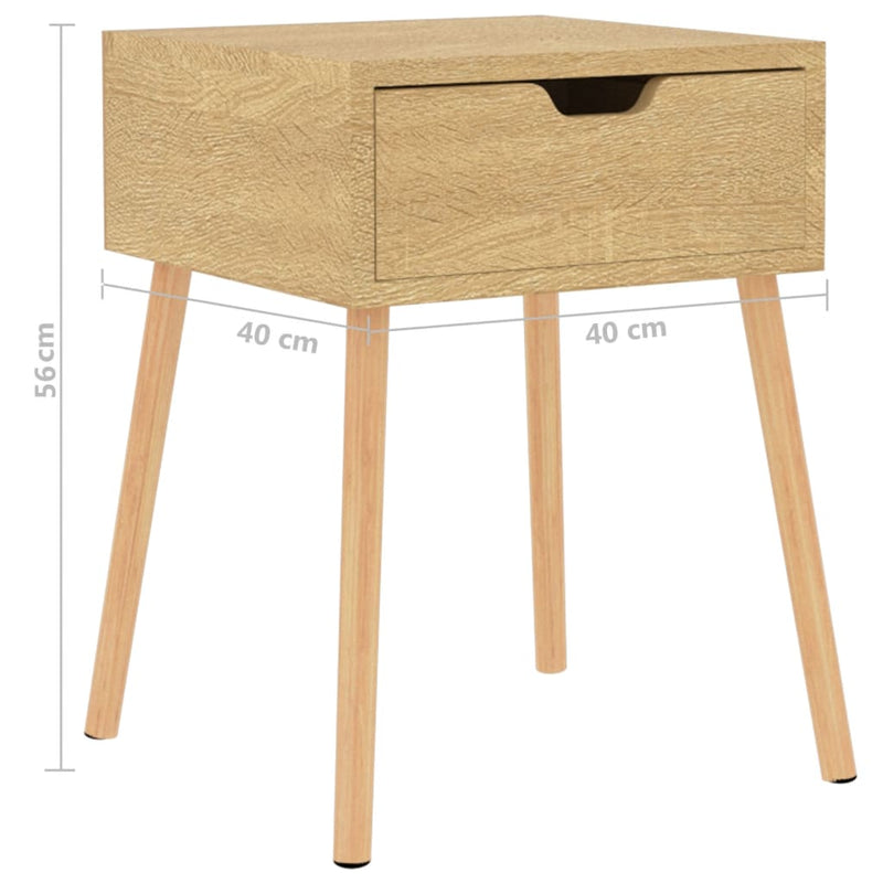 vidaXL Bedside Cabinets 2 pcs Sonoma Oak 40x40x56 cm Engineered Wood