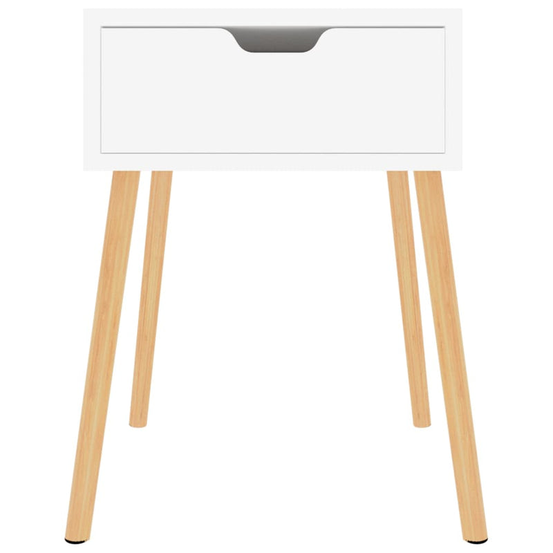 vidaXL Bedside Cabinet High Gloss White 40x40x56 cm Engineered Wood