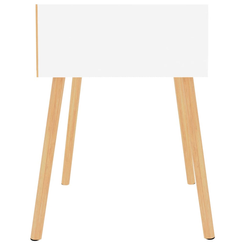 vidaXL Bedside Cabinet High Gloss White 40x40x56 cm Engineered Wood