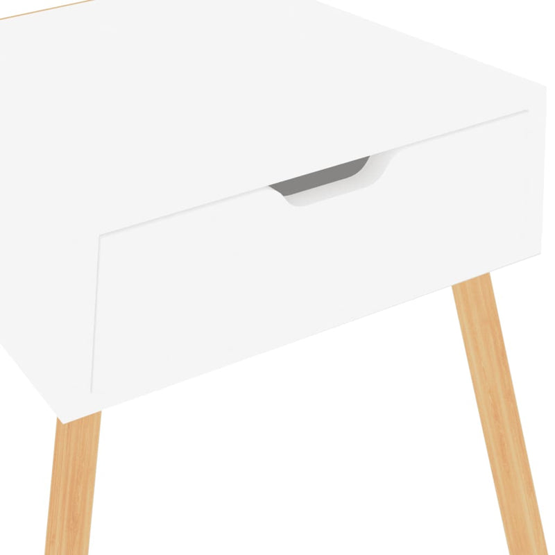 vidaXL Bedside Cabinet High Gloss White 40x40x56 cm Engineered Wood