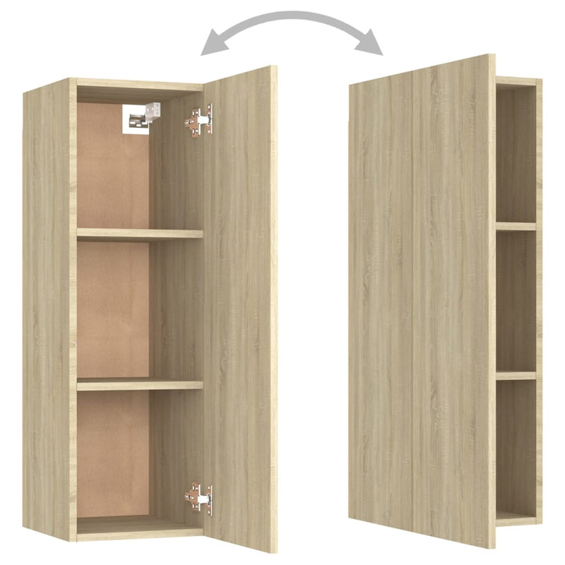 vidaXL TV Cabinet Sonoma Oak 30.5x30x90 cm Engineered Wood