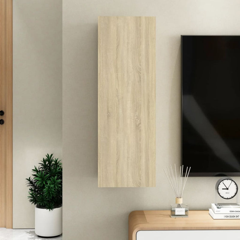 vidaXL TV Cabinet Sonoma Oak 30.5x30x90 cm Engineered Wood