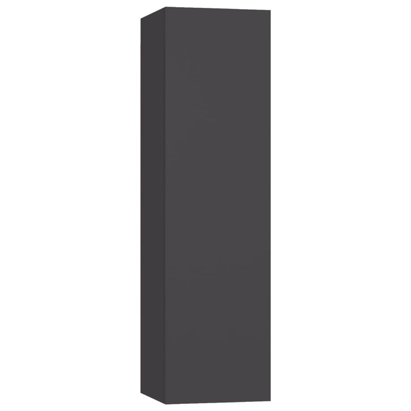vidaXL TV Cabinets 2 pcs Grey 30.5x30x110 cm Engineered Wood