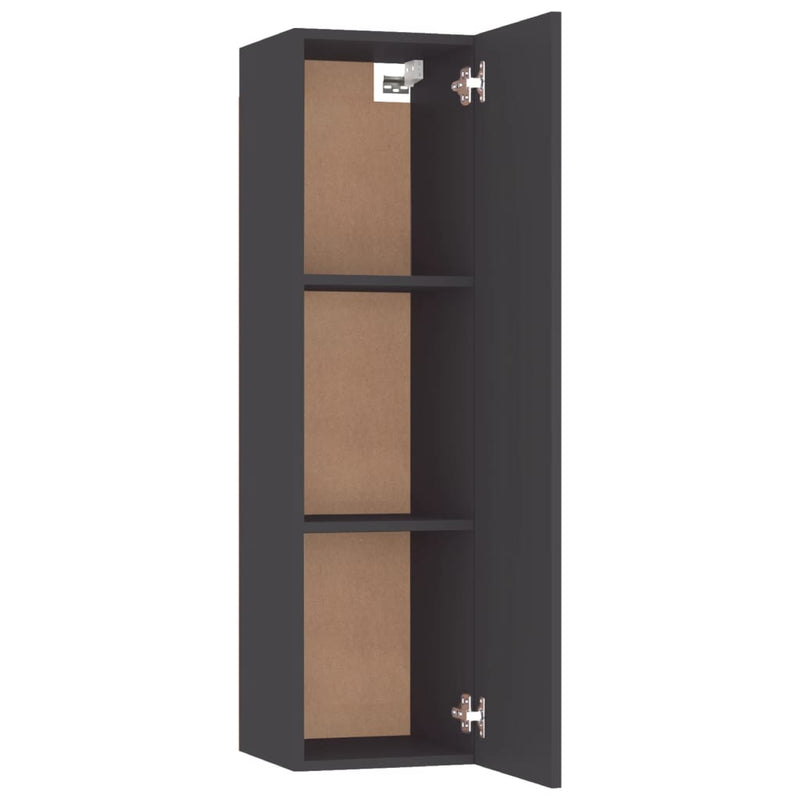 vidaXL TV Cabinets 2 pcs Grey 30.5x30x110 cm Engineered Wood