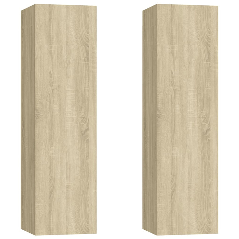 vidaXL TV Cabinets 2 pcs Sonoma Oak 30.5x30x110 cm Engineered Wood