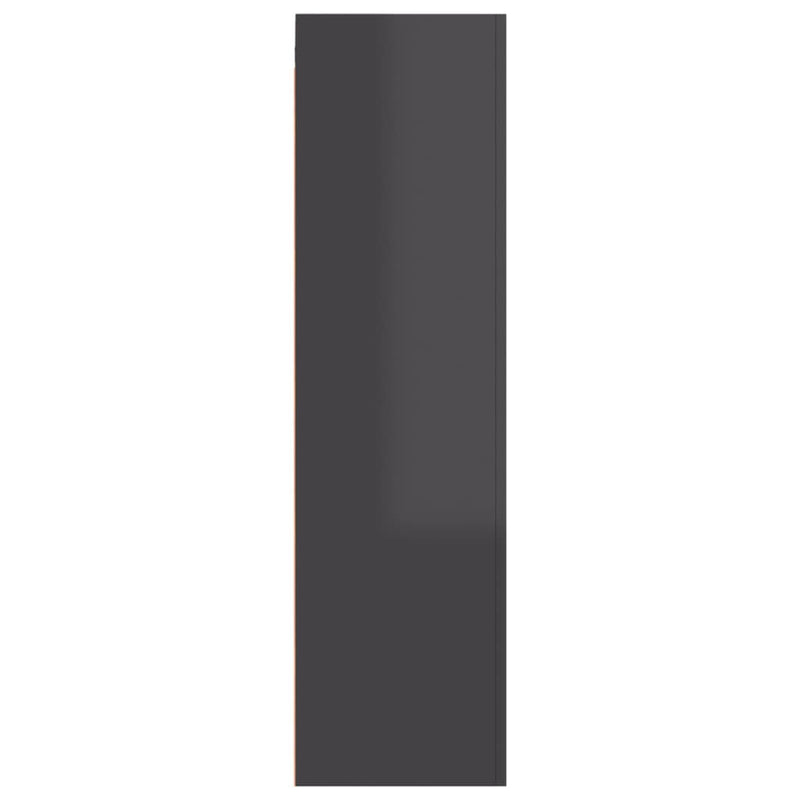 vidaXL TV Cabinet High Gloss Grey 30.5x30x110 cm Engineered Wood