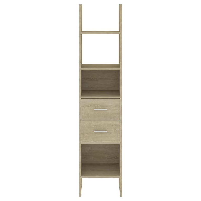 vidaXL Book Cabinet Sonoma Oak 40x35x180 cm Engineered Wood
