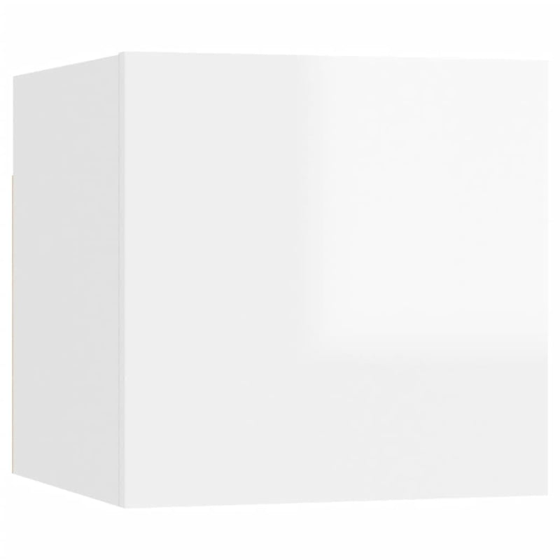vidaXL Wall Mounted TV Cabinet High Gloss White 30.5x30x30 cm