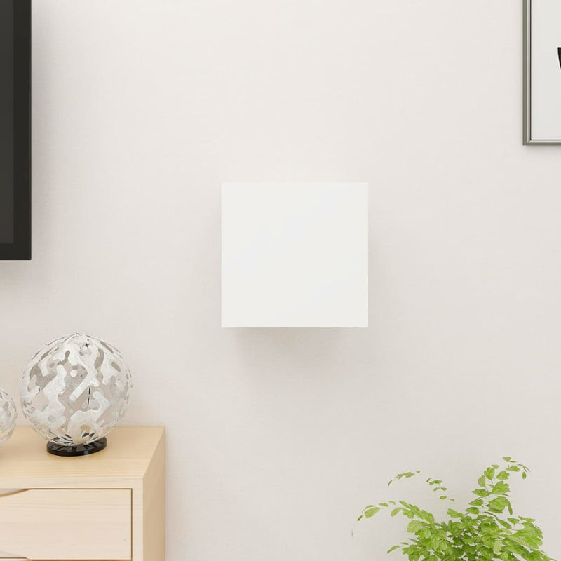 vidaXL Wall Mounted TV Cabinet High Gloss White 30.5x30x30 cm