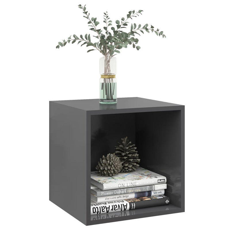 vidaXL Wall Cabinet Grey 37x37x37 cm Engineered Wood