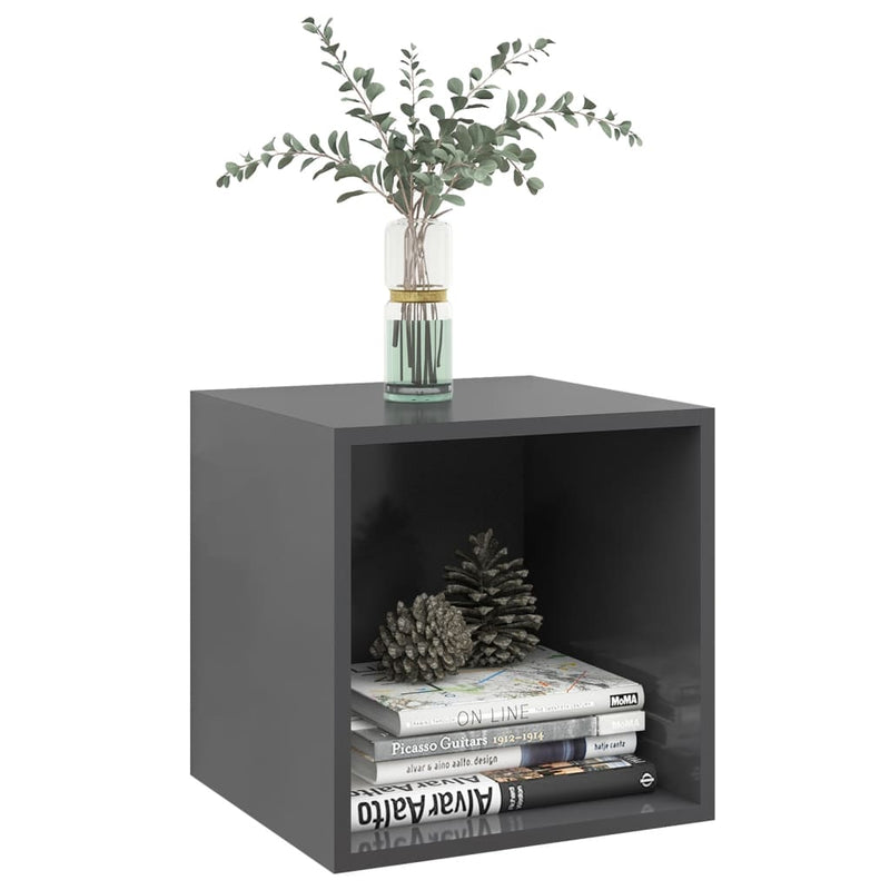 vidaXL Wall Cabinets 4 pcs Grey 37x37x37 cm Engineered Wood