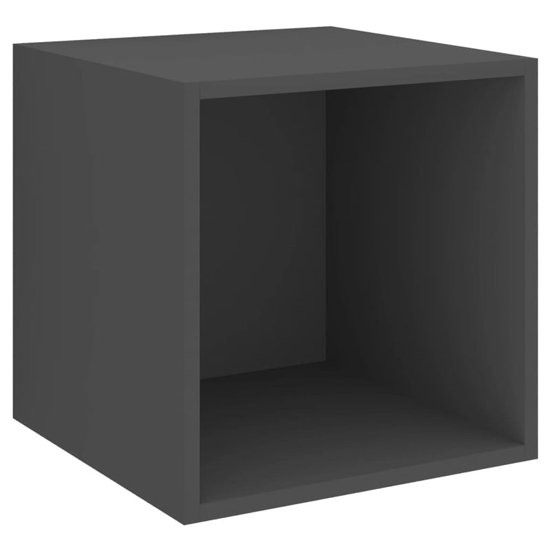 vidaXL Wall Cabinets 4 pcs Grey 37x37x37 cm Engineered Wood