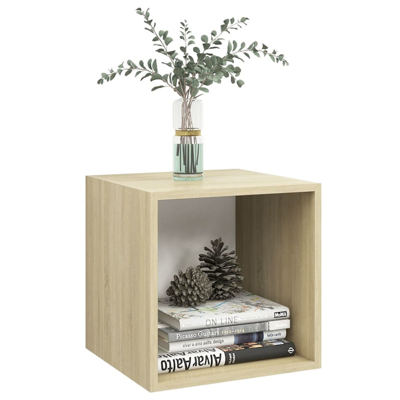 vidaXL Wall Cabinets 2 pcs White and Sonoma Oak 37x37x37 cm Engineered Wood