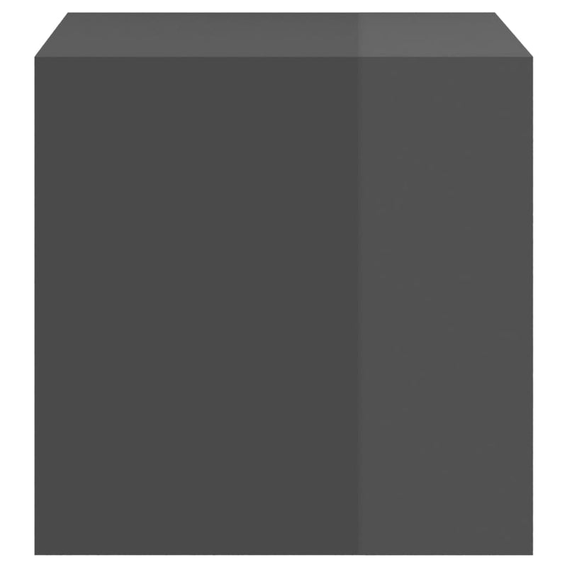 vidaXL Wall Cabinets 4 pcs High Gloss Grey 37x37x37 cm Engineered Wood