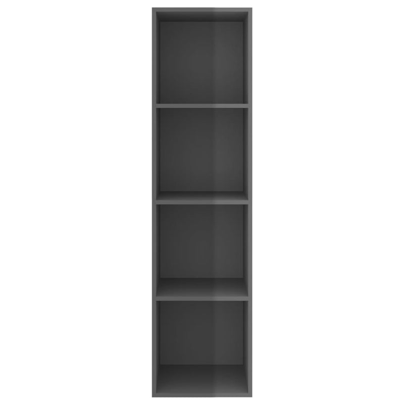 vidaXL Wall-mounted TV Cabinet High Gloss Grey 37x37x142.5 cm Engineered Wood