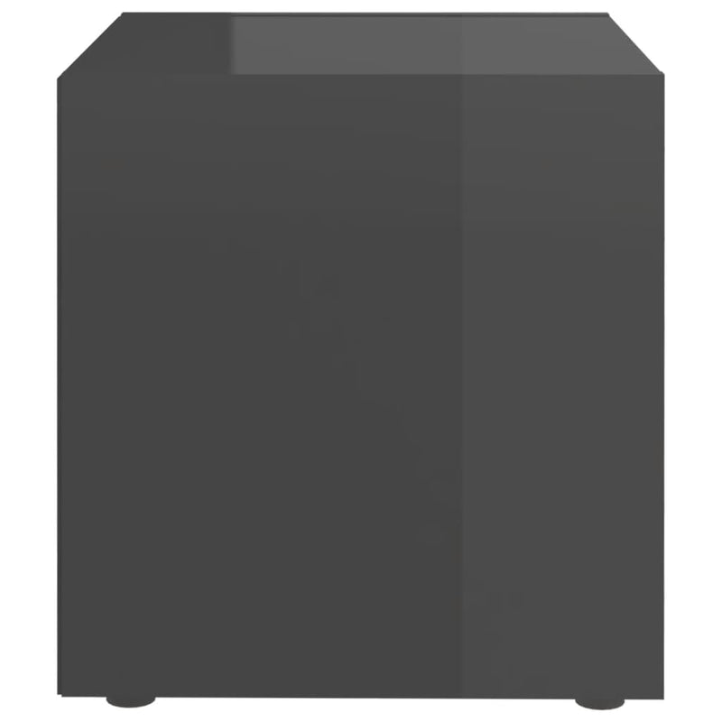 vidaXL TV Cabinet High Gloss Grey 37x35x37 cm Engineered Wood
