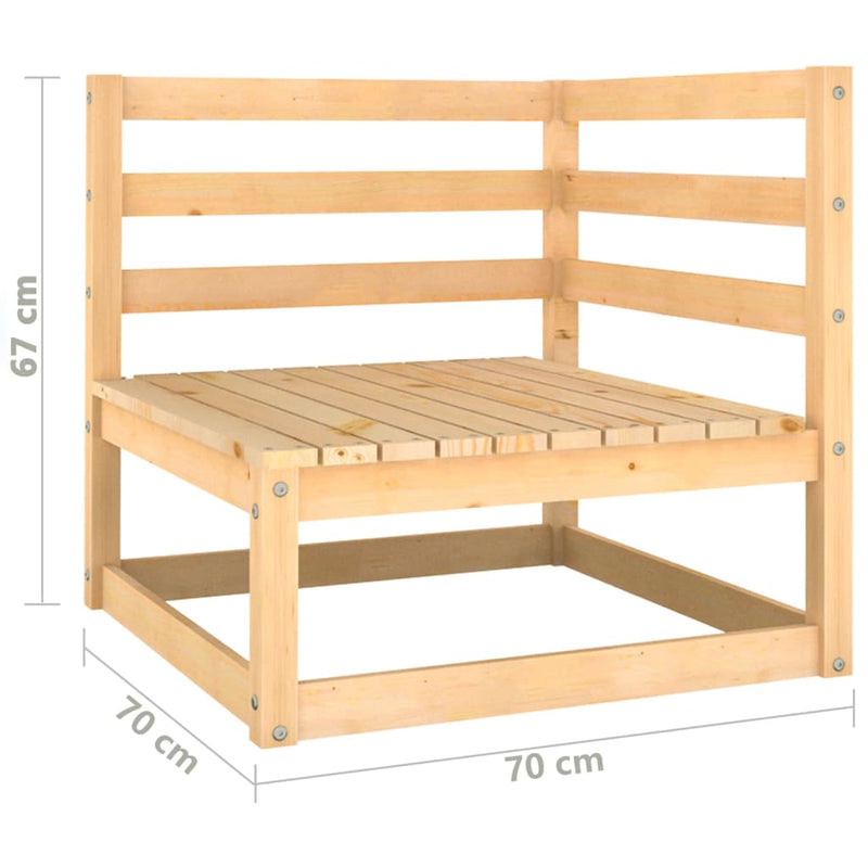 vidaXL Garden Corner Sofa Solid Pinewood
