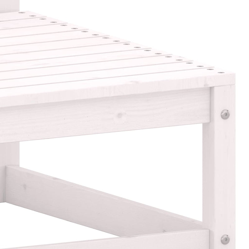 vidaXL Garden Middle Sofa White Solid Pinewood