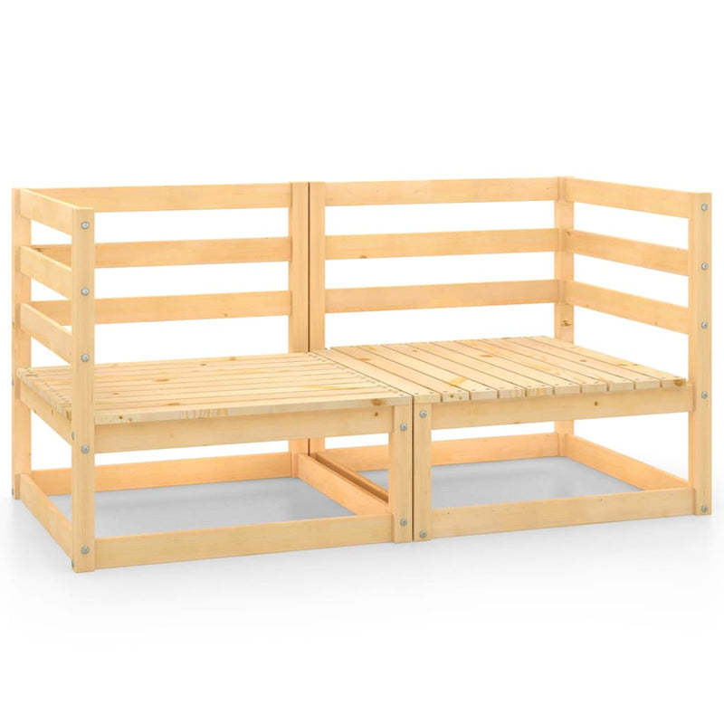 vidaXL Garden Corner Sofas 2 pcs Solid Pinewood