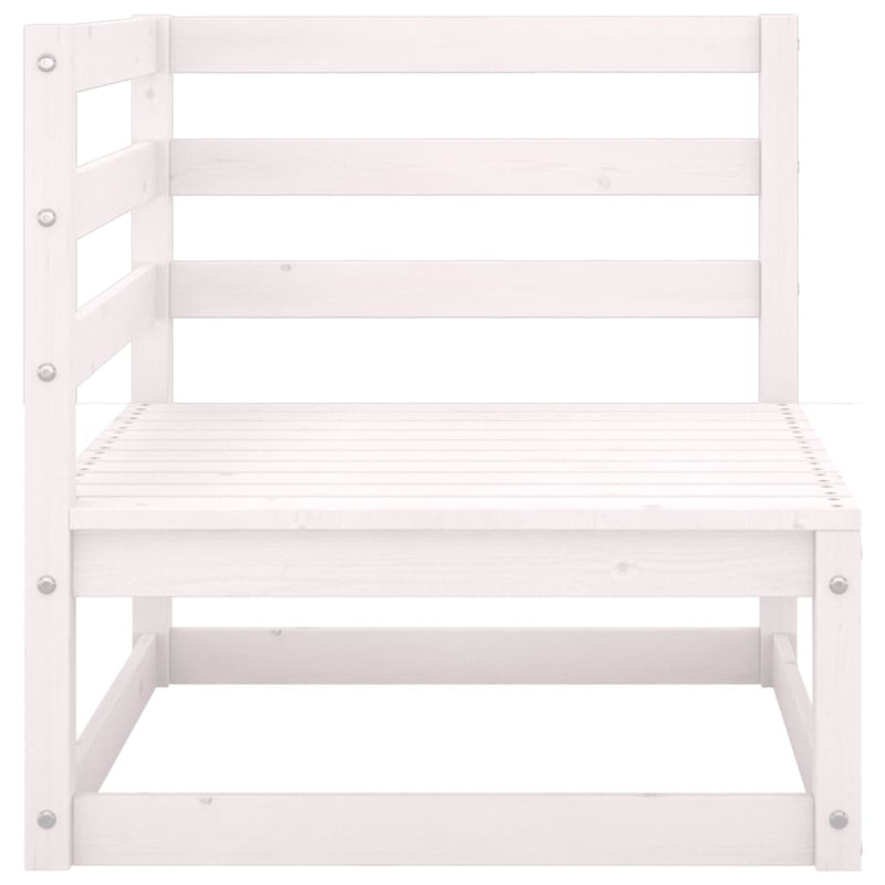 vidaXL Garden Corner Sofas 2 pcs White Solid Pinewood