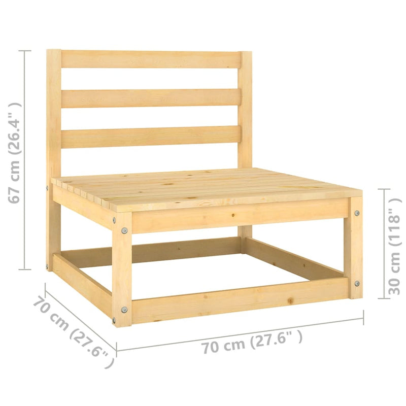 vidaXL 2 Piece Garden Lounge Set Solid Pinewood