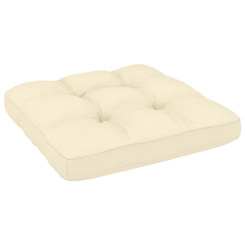 vidaXL Garden Corner Sofa with Cream Cushions Solid Pinewood