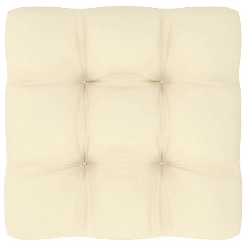 vidaXL Garden Corner Sofa with Cream Cushions Solid Pinewood