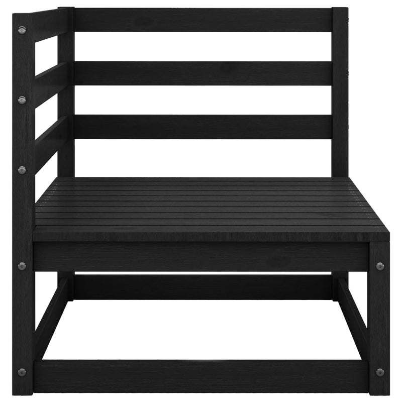 vidaXL Garden Corner Sofa with Anthracite Cushions Solid Pinewood