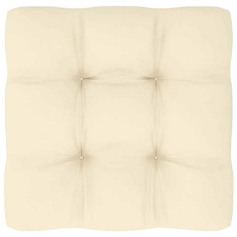 vidaXL Garden Middle Sofas with Cream Cushions 2 pcs Solid Pinewood