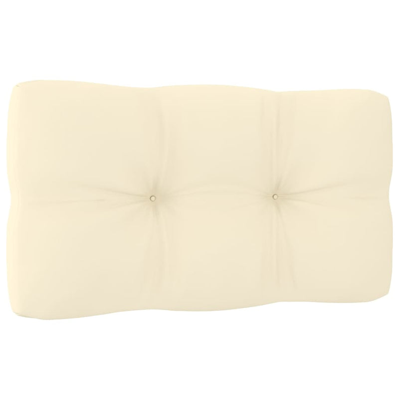 vidaXL Garden Middle Sofas with Cream Cushions 2 pcs Solid Pinewood