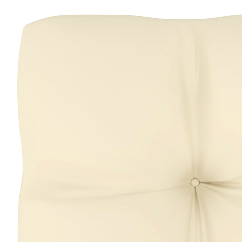vidaXL Garden Middle Sofas with Cream Cushions 2 pcs Solid Pinewood