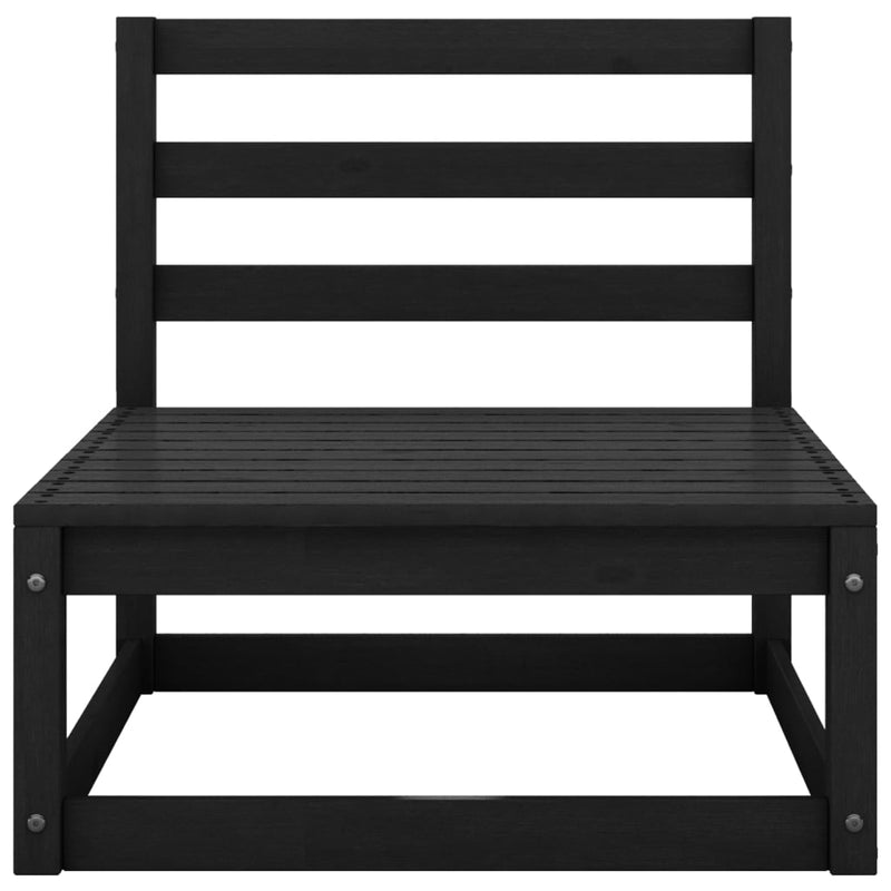 vidaXL Garden Middle Sofas with Anthracite Cushions 2 pcs Solid Pinewood