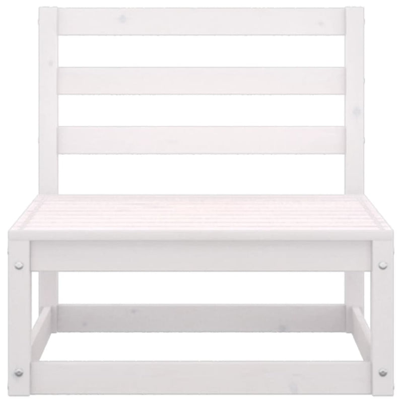 vidaXL 2 Piece Garden Lounge Set with Cushions White Solid Pinewood