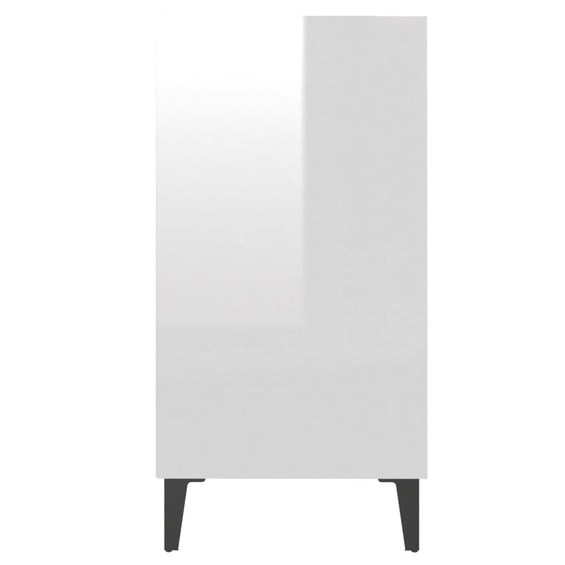 Sideboard High Gloss White 57x35x70 cm Engineered Wood