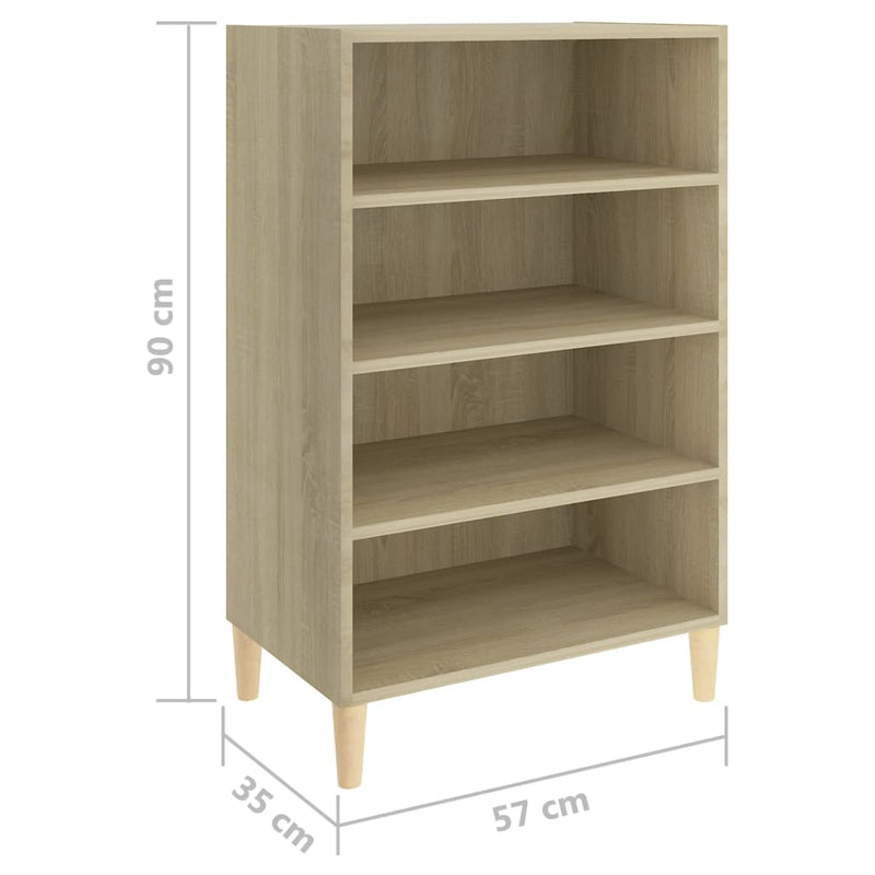 vidaXL Sideboard Sonoma Oak 57x35x90 cm Engineered Wood