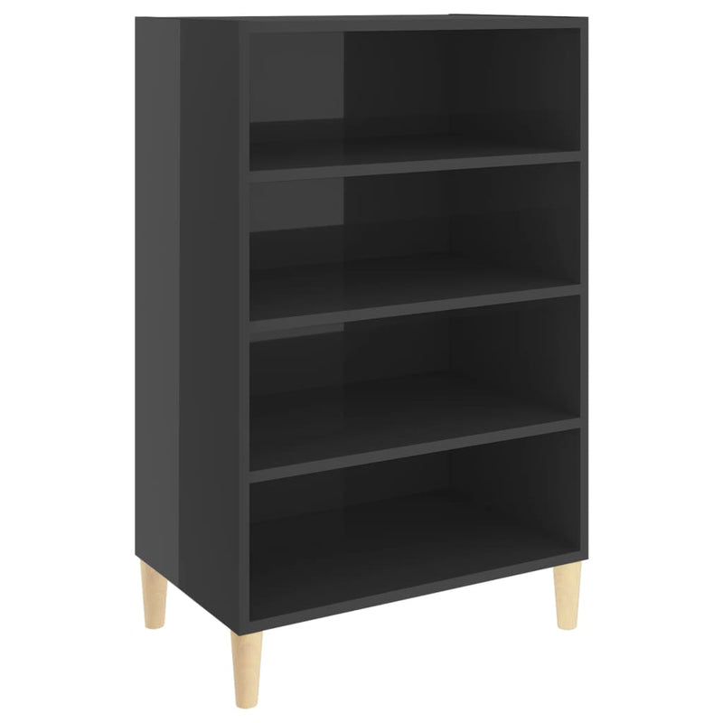 vidaXL Sideboard High Gloss Grey 57x35x90 cm Engineered Wood